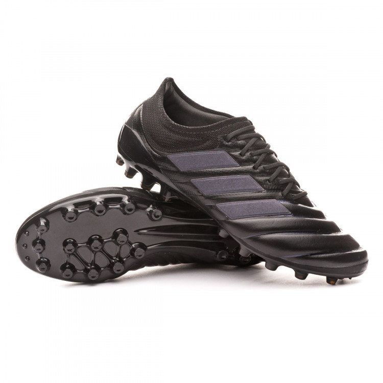 Chaussure de foot adidas Copa 19.1 AG Core black-Silver metallic 