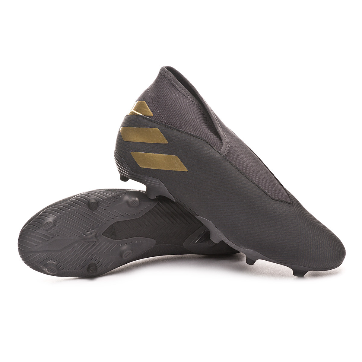 Zapatos de fútbol adidas Nemeziz 19.3 LL FG Core black-Gold  metallic-Utility black - Tienda de fútbol Fútbol Emotion