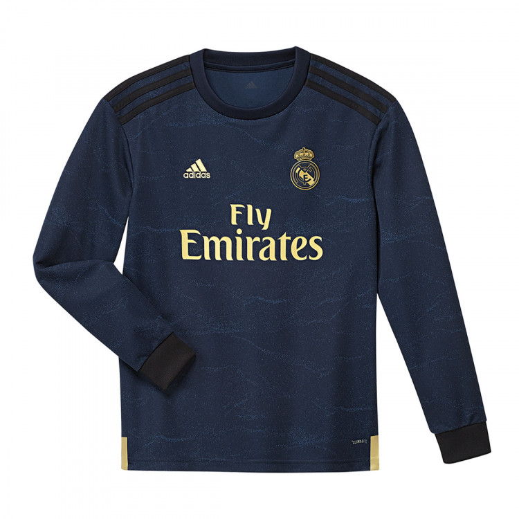Maillot adidas Real Madrid Extérieur 2019-2020 Enfant LS Night indigo - Boutique de football ...