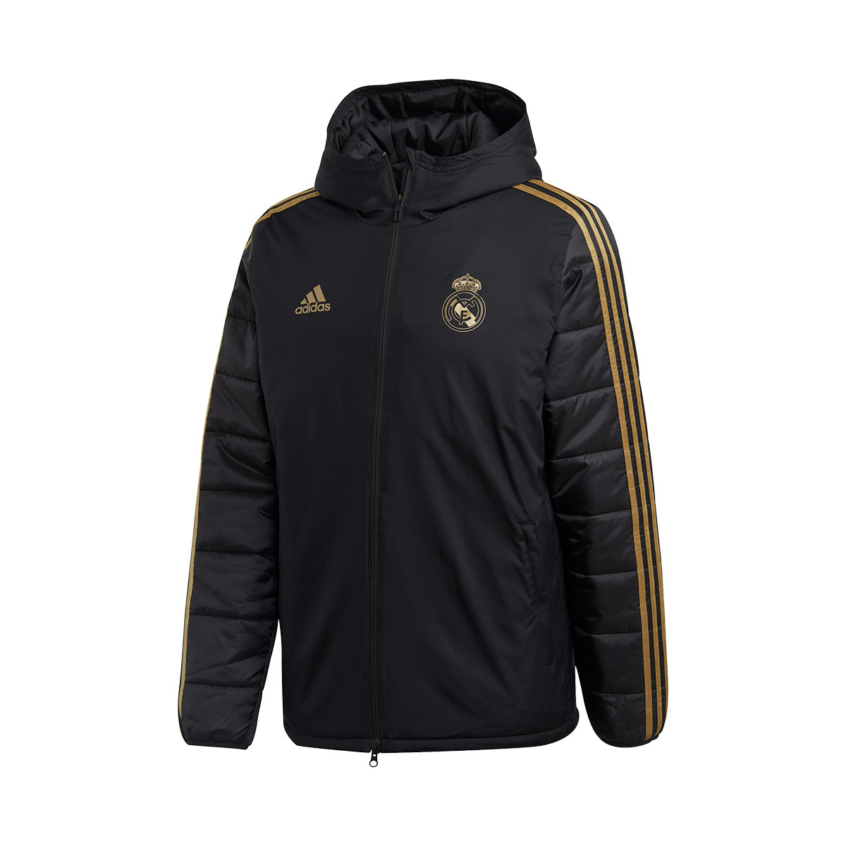 Chaqueta adidas Real Madrid WINT 2019-2020 Black-Dark football gold -  Tienda de fútbol Fútbol Emotion
