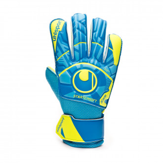 Luvas Uhlsport Radar Control Starter Soft Crianças Radar blue-Flour yellow-Black