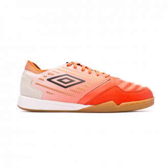 Sapatilha de Futsal Umbro Chaleira II Pro Tangerine tango-Black-White