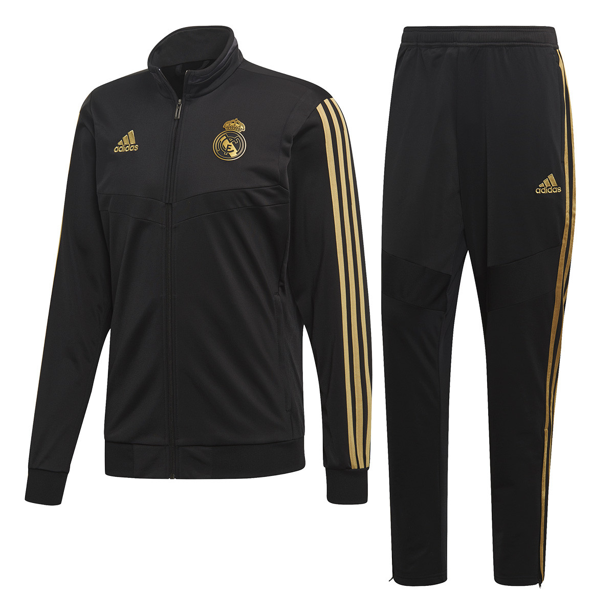 black and gold tracksuit adidas