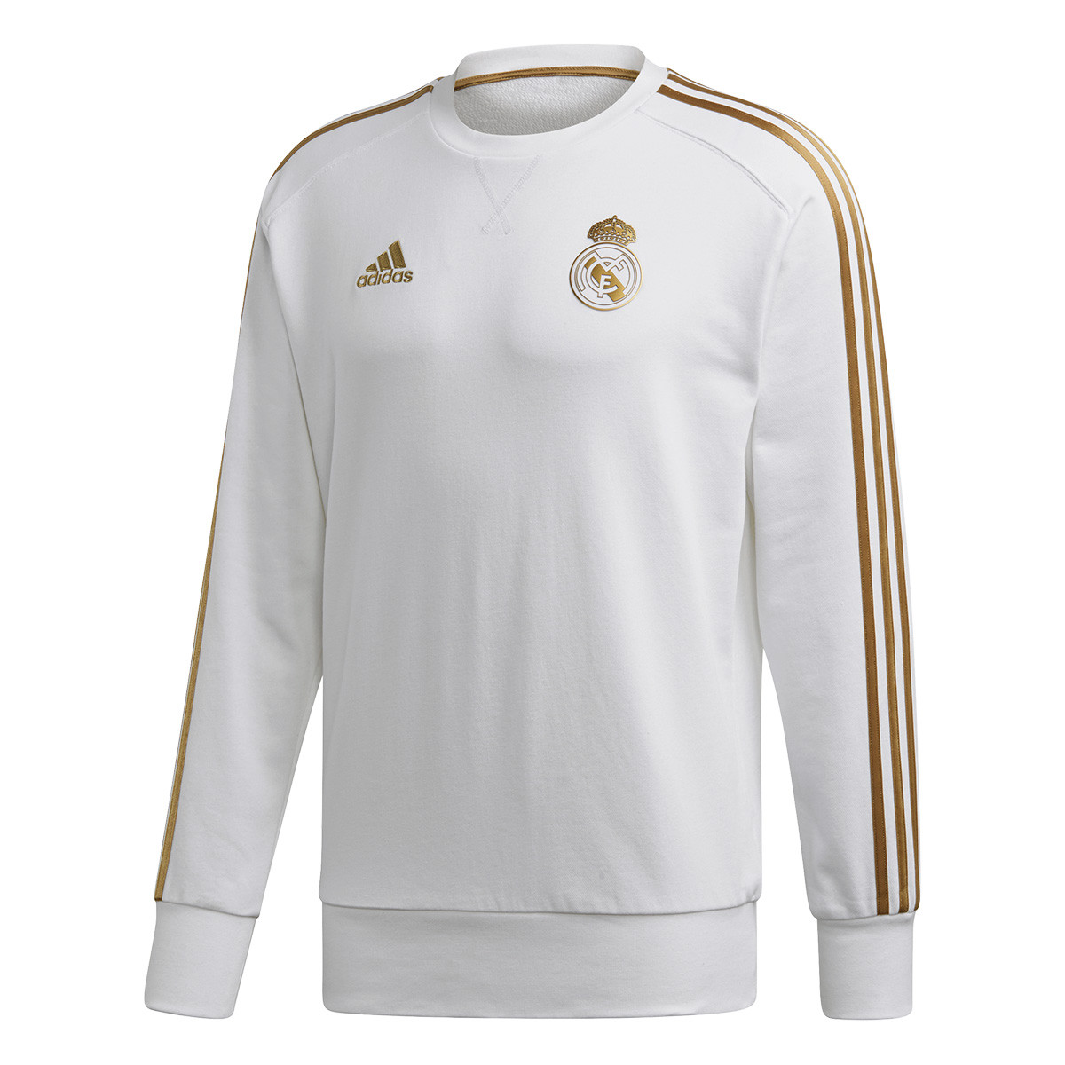 white and gold adidas sweatshirt