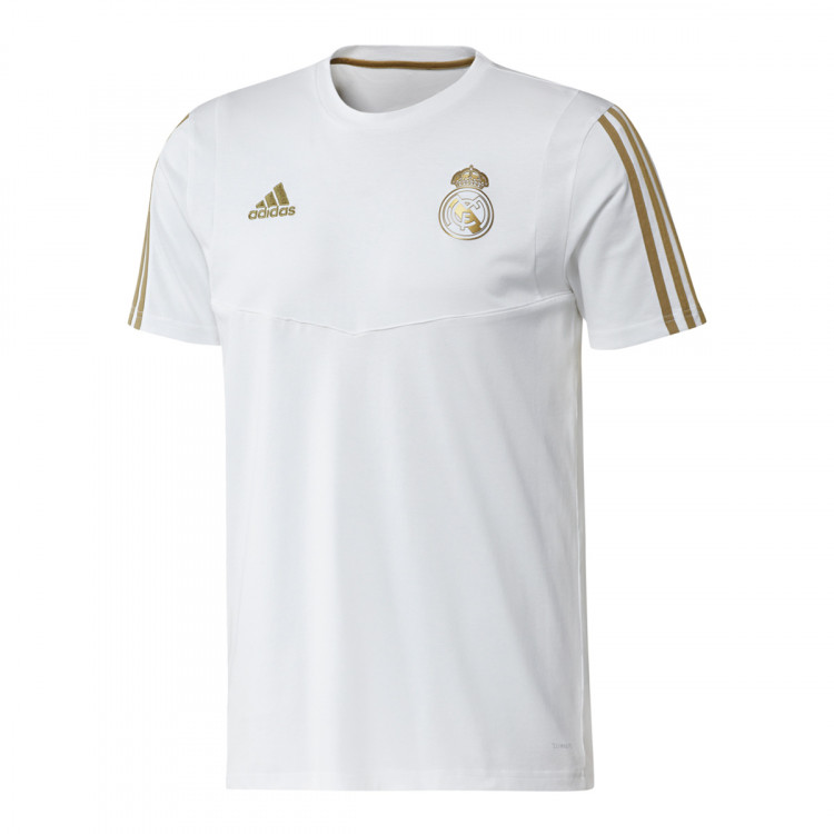 adidas shirt gold and white