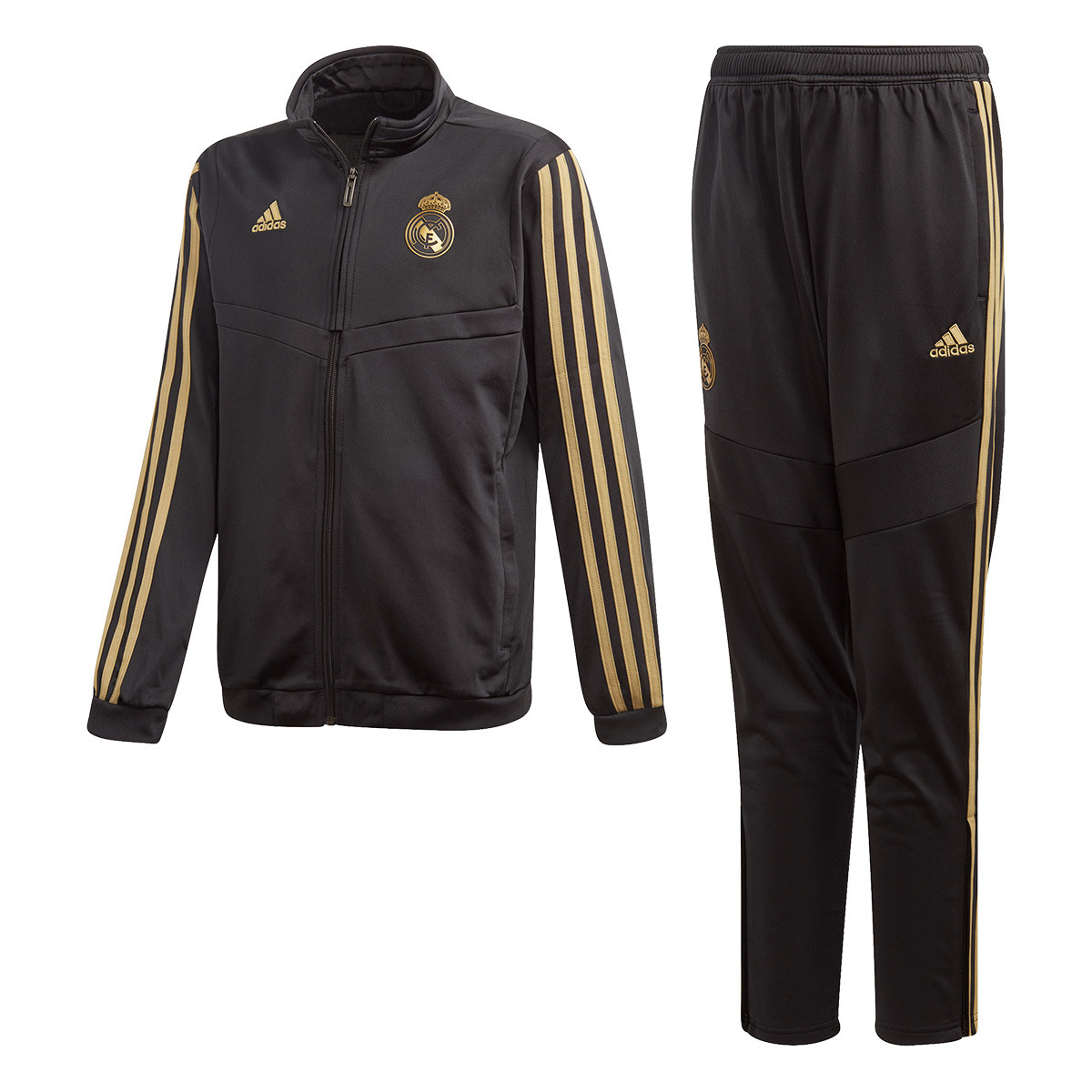 Tuta adidas Real Madrid PES 2019-2020 Niño Black-Dark football gold -  Negozio di calcio Fútbol Emotion
