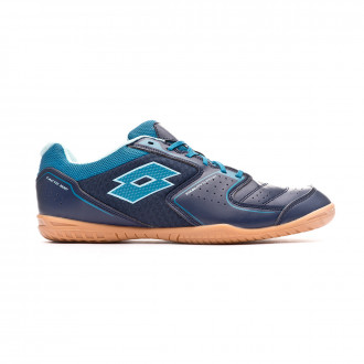 Sapatilha de Futsal Lotto Tacto 500 IV Navy blue-Mosaic blue-Clearwater