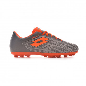 Chuteira Lotto Solista 700 III AGM Niño Cool gray-Orange fluor-Gravity titan