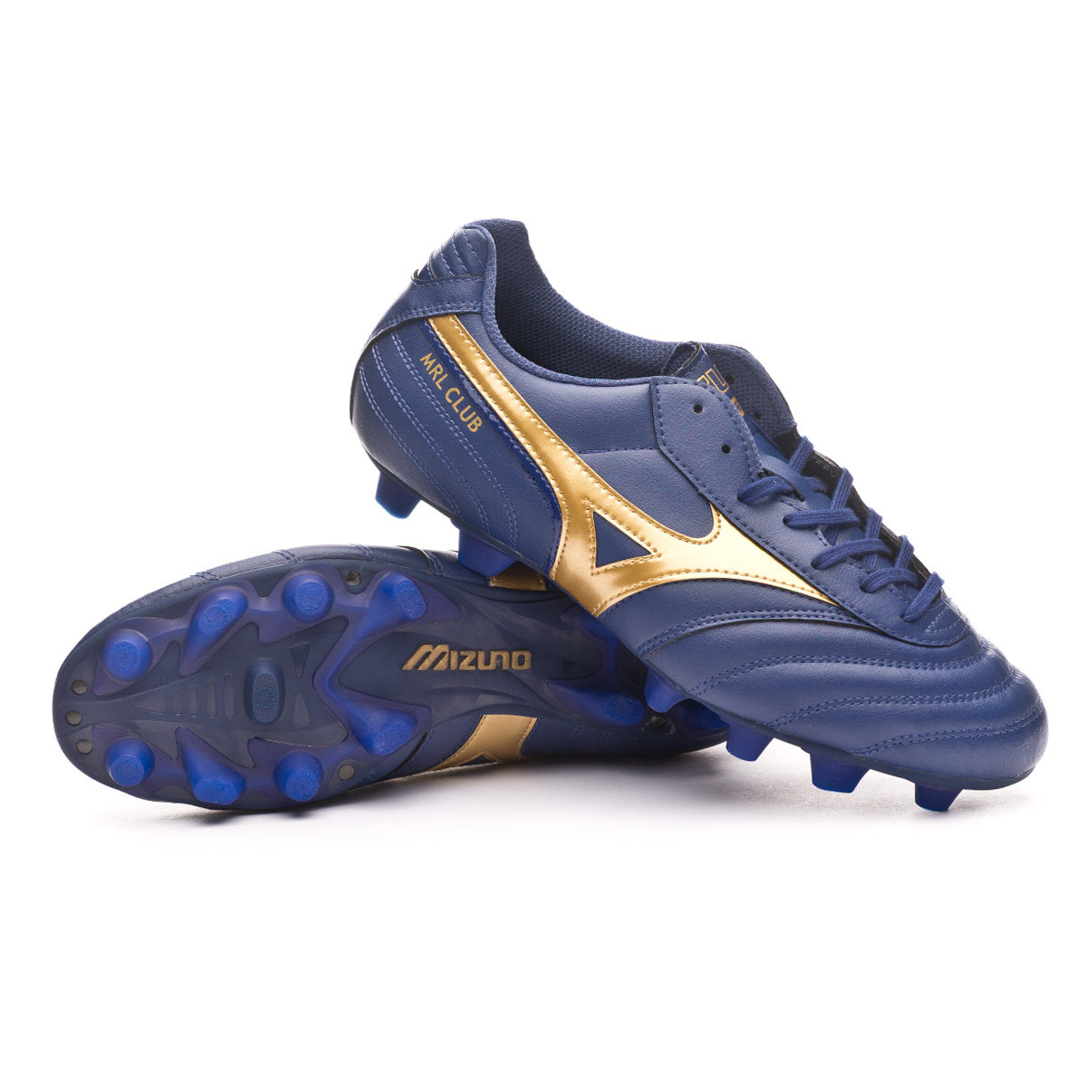 Football Boots Mizuno Morelia Club MD Blue depths-Gold - Football store  Fútbol Emotion