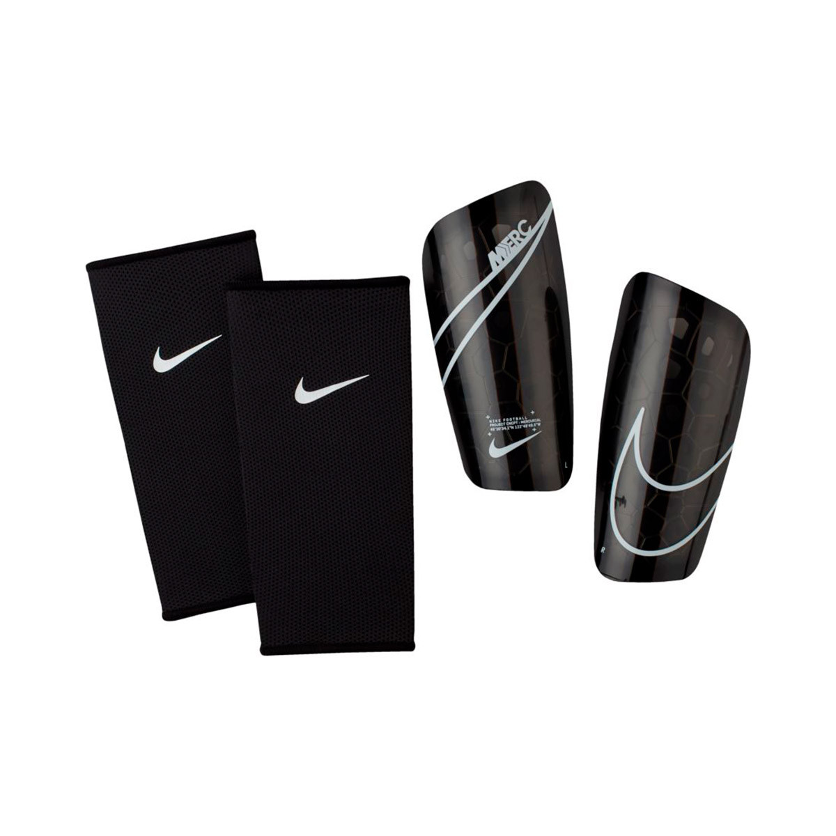 Espinillera Nike Mercurial Lite Black-White - Tienda de fútbol Fútbol  Emotion