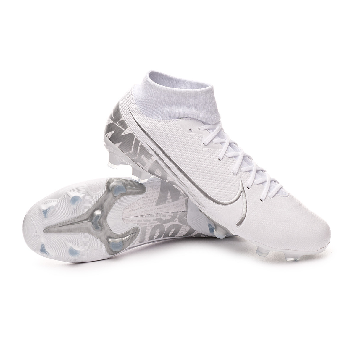 silver nike boots