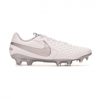 Chuteira Nike Tiempo Legend VIII Pro FG White-Chrome-Metallic silver