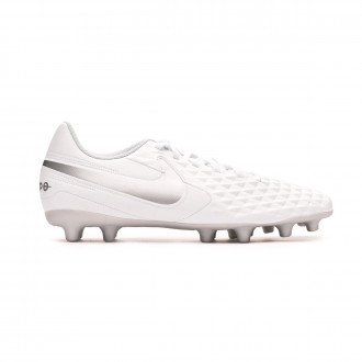 Chuteira Nike Tiempo Legend VIII Club FG/MG White-Chrome-Pure platinum-Wolf grey