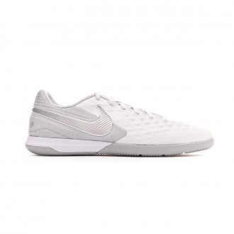 Sapatilha de Futsal Nike React Tiempo Legend VIII Pro IC White-Chrome-Wolf grey-Pure platinum