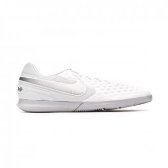 Sapatilha de Futsal Nike Tiempo Legend VIII Club IC White-Chrome-Pure platinum-Wolf grey