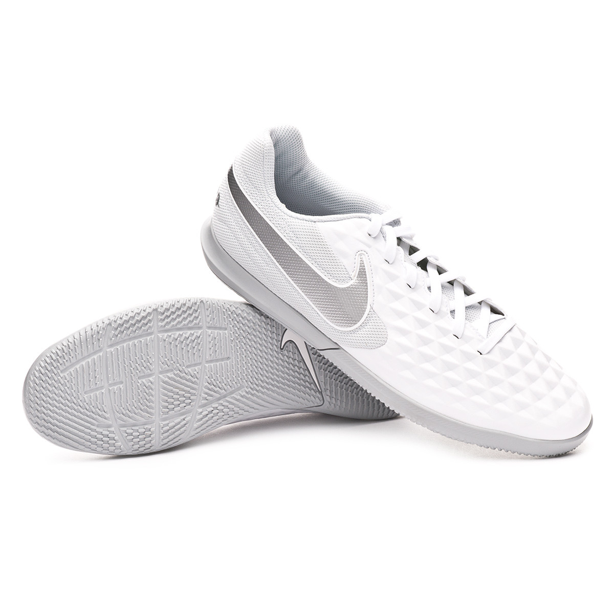 Futsal Boot Nike Tiempo Legend VIII Club IC White-Chrome-Pure platinum-Wolf  grey - Football store Fútbol Emotion
