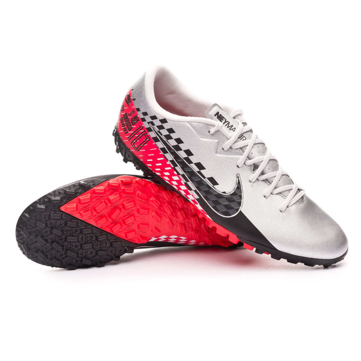 Zapatos de fútbol Nike Mercurial Vapor XIII Academy Turf Neymar Jr  Chrome-Black-Red orbit-Platinum tint - Tienda de fútbol Fútbol Emotion