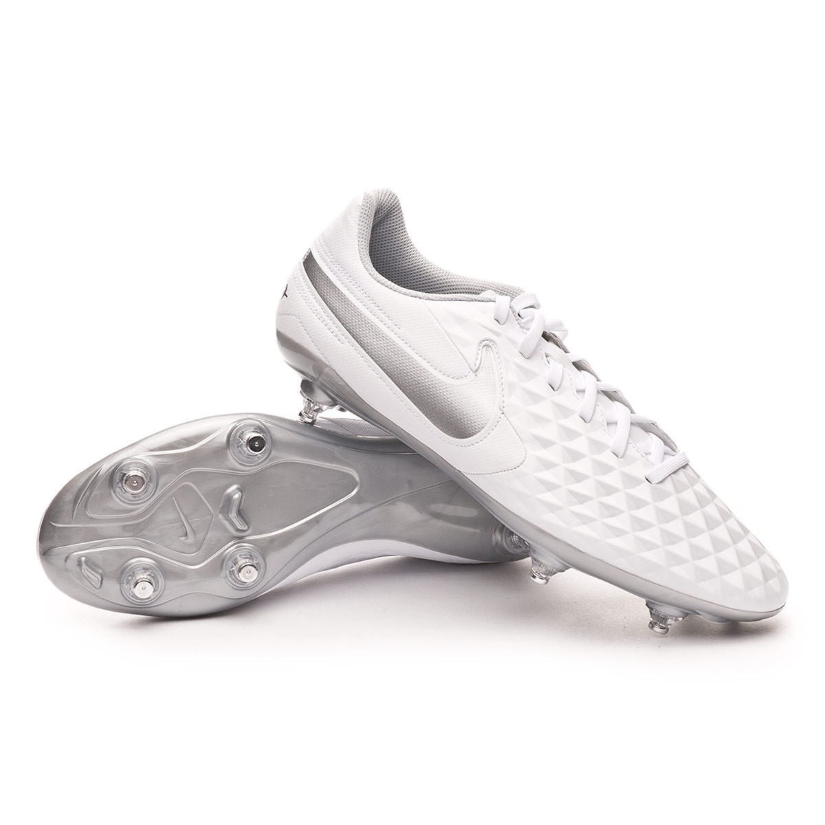 Football Boots Nike Tiempo Legend VIII Club SG White-Chrome-Pure  platinum-Wolf grey - Football store Fútbol Emotion