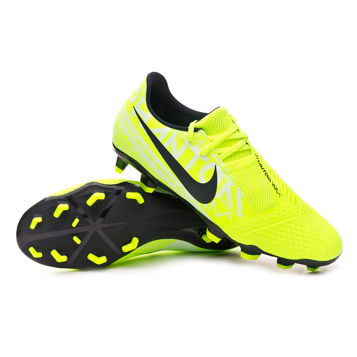 Bota de Phantom Venom Academy FG Volt-Obsidian - Fútbol Emotion