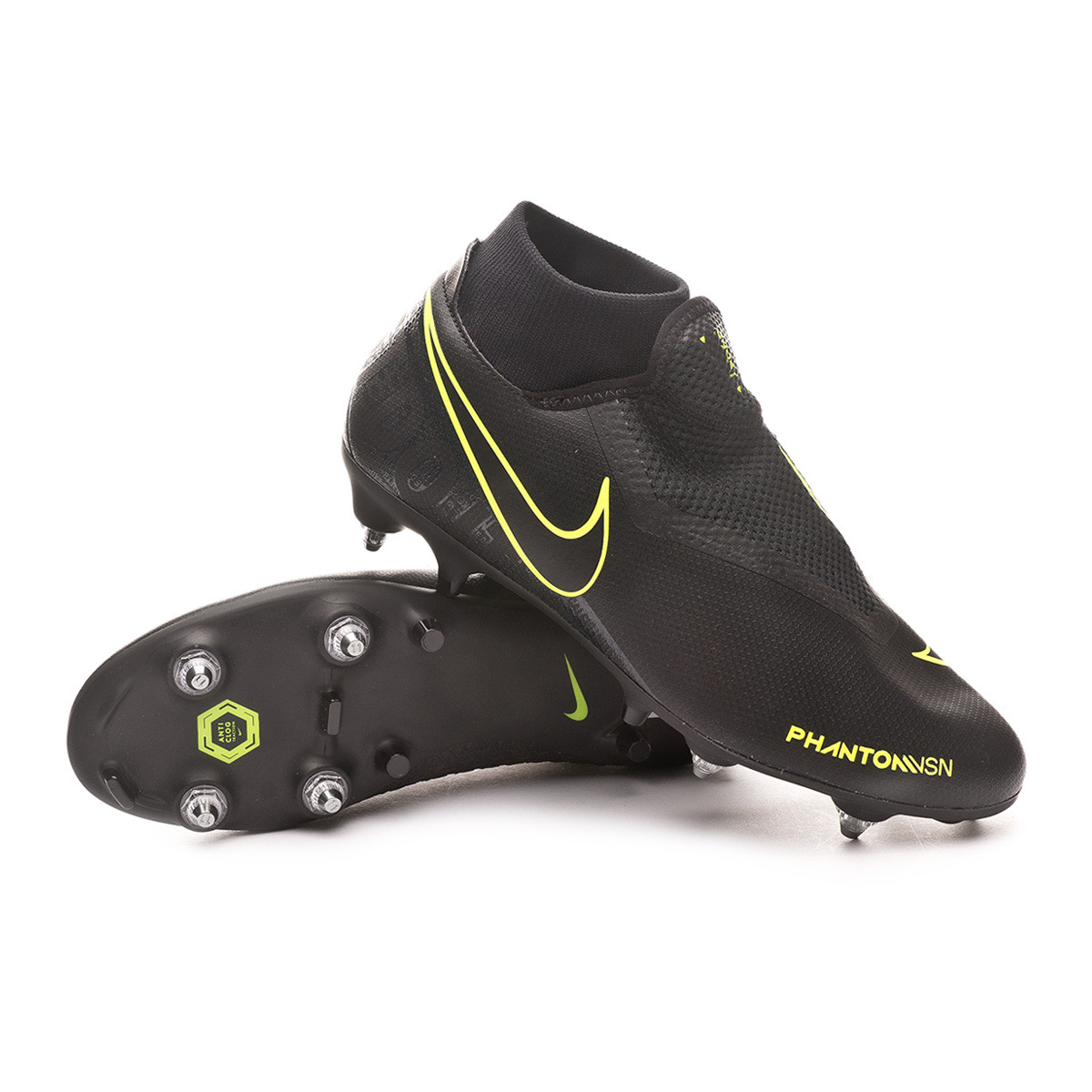 Zapatos de fútbol Nike Phantom Vision Academy DF ACC SG-Pro Black-Volt -  Tienda de fútbol Fútbol Emotion