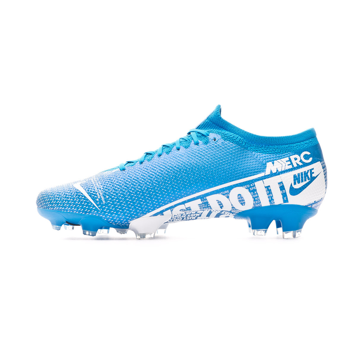 white and blue mercurials