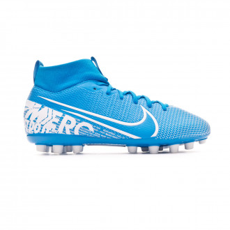 Chuteira Nike Mercurial Superfly VII Academy AG Criança Blue hero-White-Obsidian