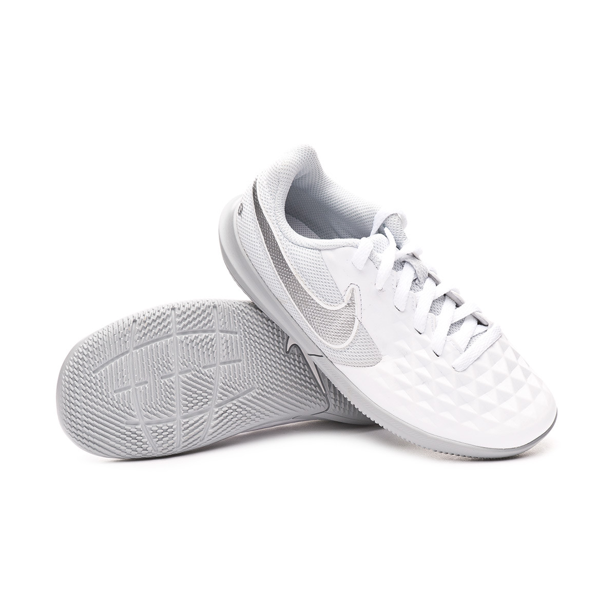 Futsal Boot Nike Tiempo Legend Viii Club Ic Nino White Chrome Pure