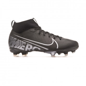 Chuteira Nike Mercurial Superfly VII Academy FG/MG Criança Black-Metallic cool grey