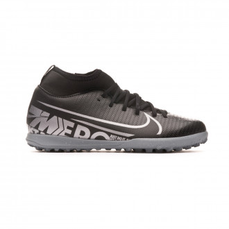 Sapatilhas Nike Mercurial Superfly VII Club Turf Criança Black-Metallic cool grey
