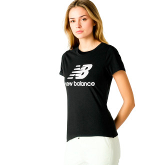 Camisola New Balance Essentials Stacked Logo Mujer Black