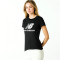 Camiseta Essentials Stacked Logo Mujer Black