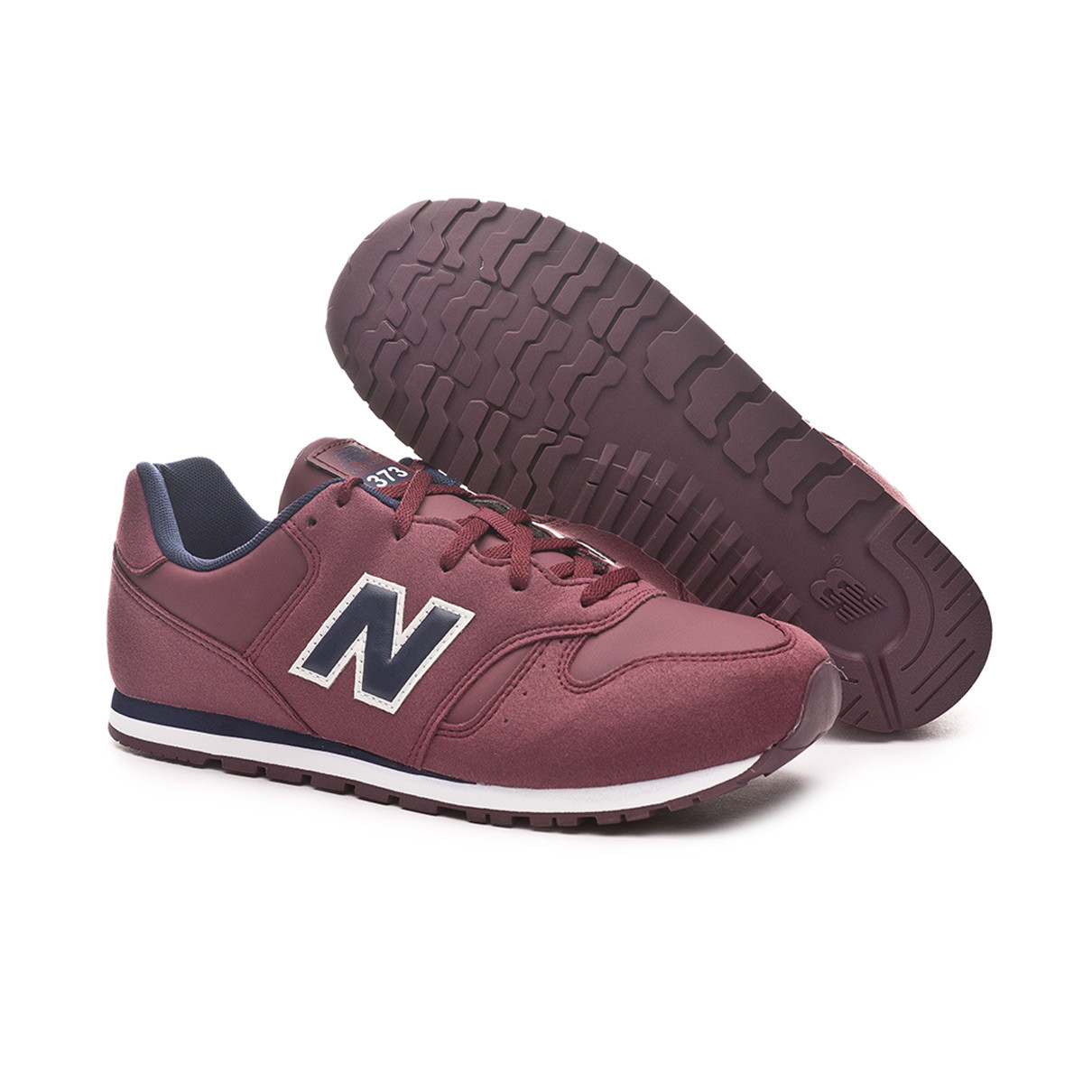 new balance burgundy 373 trainers