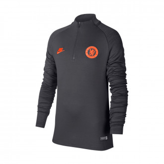 Sweatshirt Nike Chelsea FC Dry Strike Dril 2019-2020 Niño Anthracite-Black-Rush orange
