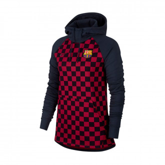 Sweatshirt Nike FC Barcelona GFA Hoodie 2019-2020 Mulher Obsidian-Noble red