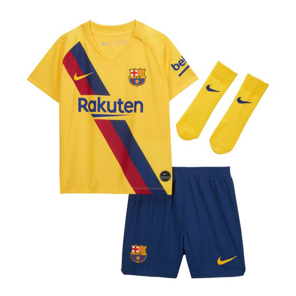 Conjunto Nike FC Barcelona Breathe Segunda Equipación 2019-2020 Bebé  Varsity maize - Tienda de fútbol Fútbol Emotion