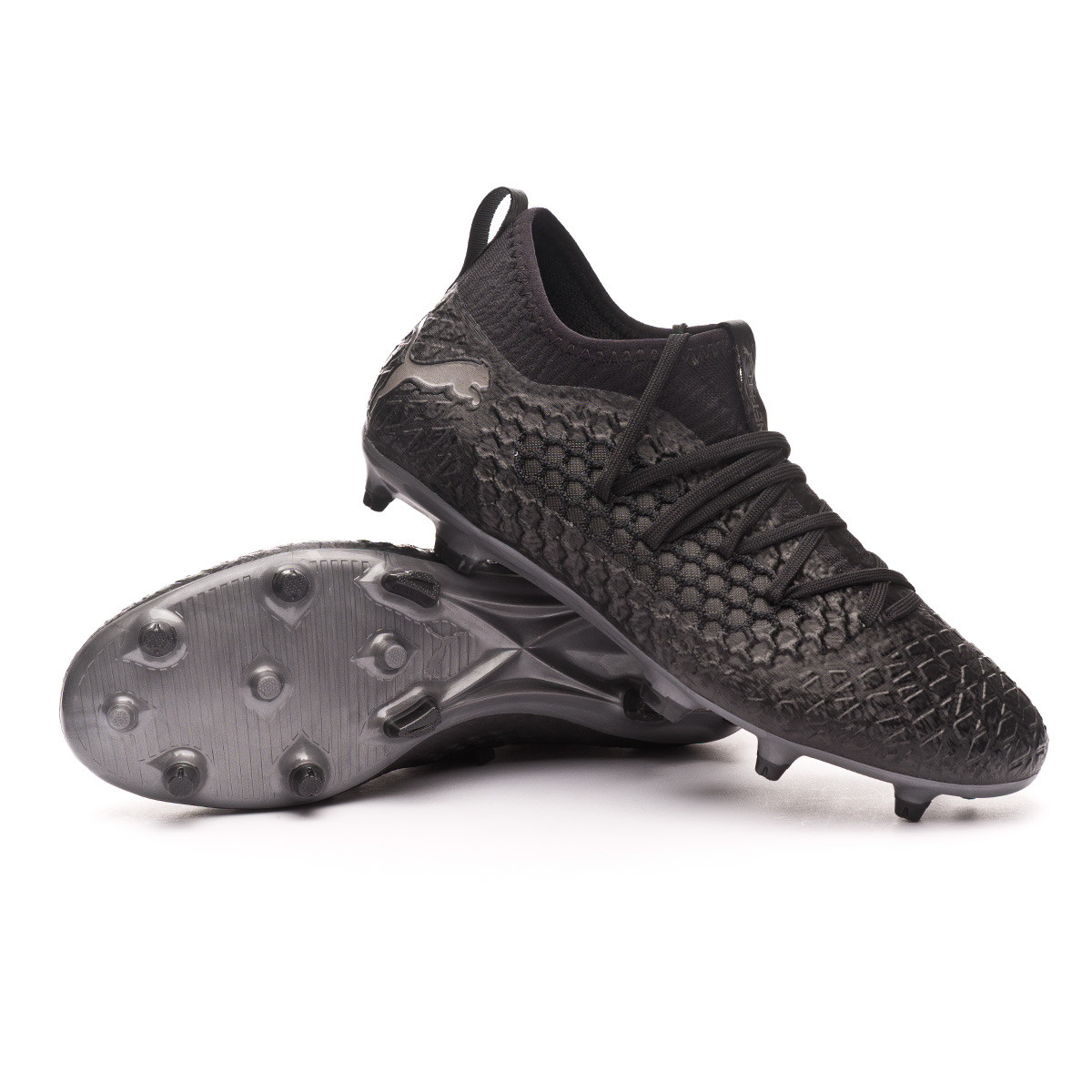 all black puma football boots