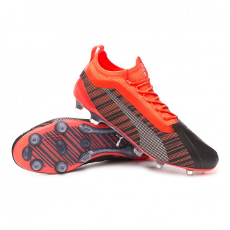 Chuteira Puma One 5.1 FG/AG Puma black-Nrgy red-Puma aged silver