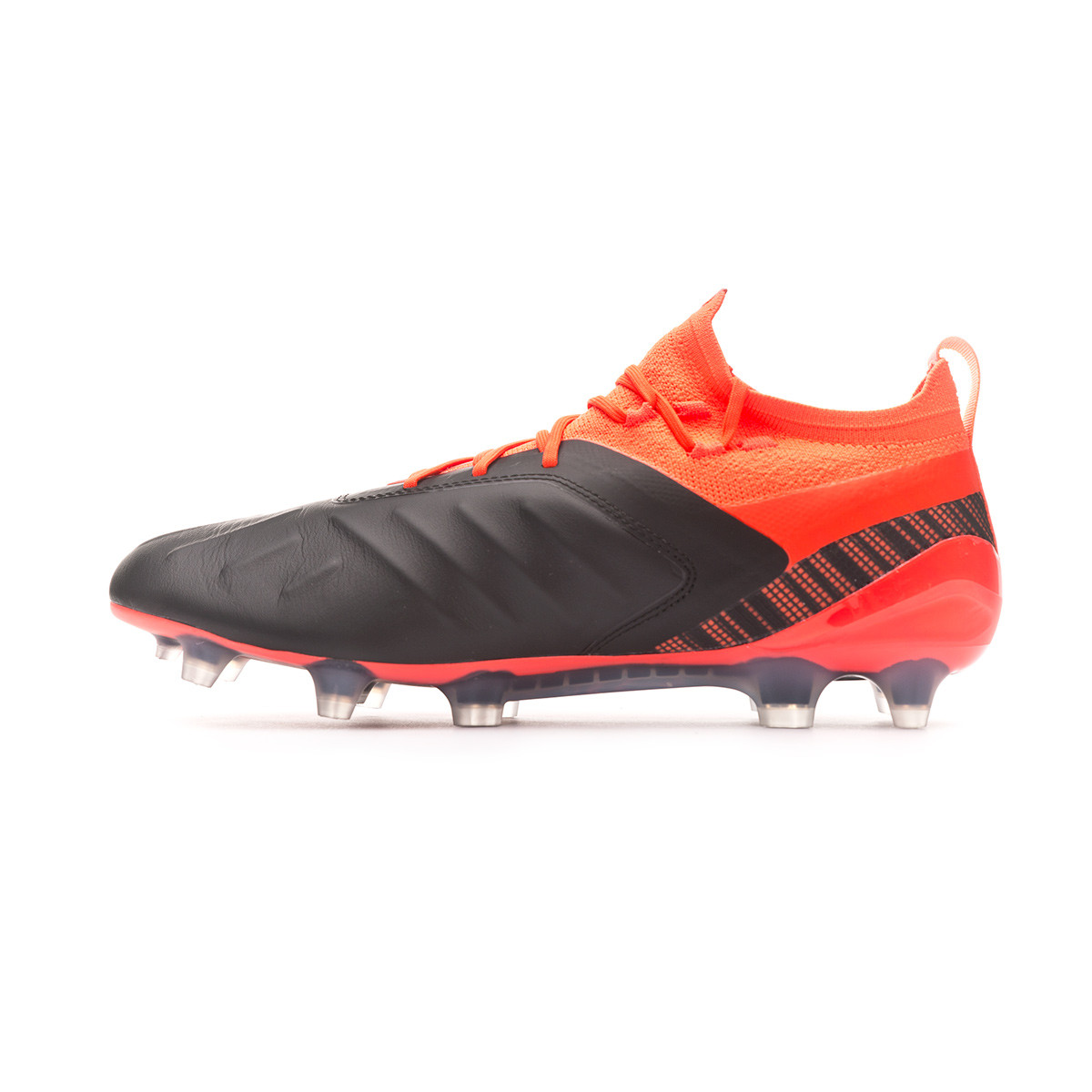 black and red puma football boots