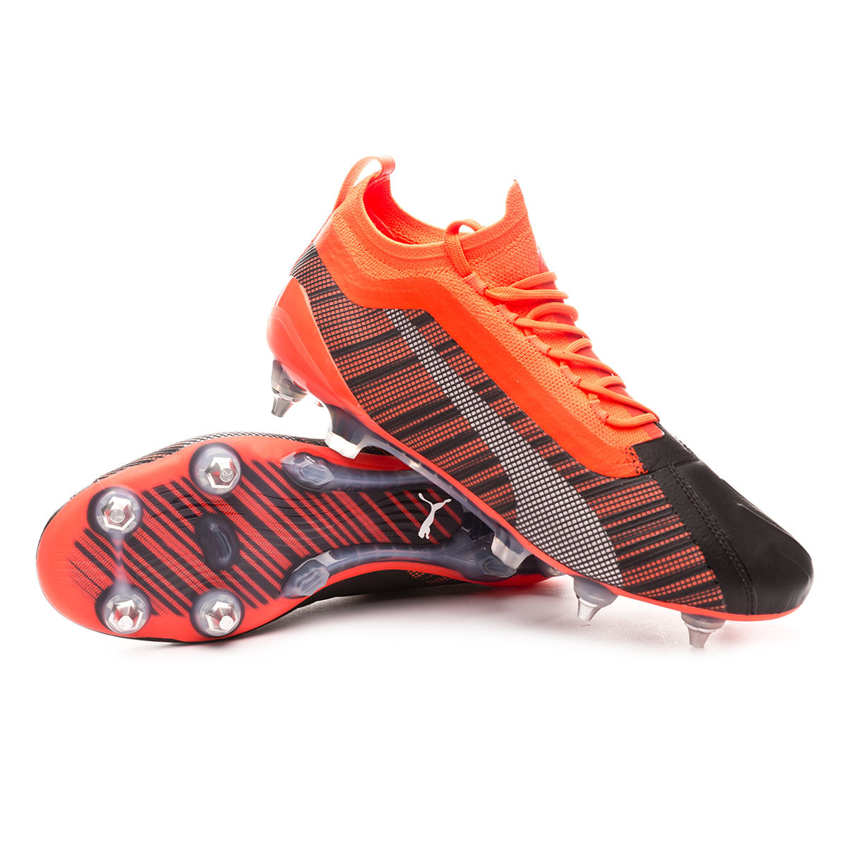 Football Boots Puma One 5.1 MxSG Puma black-Nrgy red-Puma aged silver -  Football store Fútbol Emotion