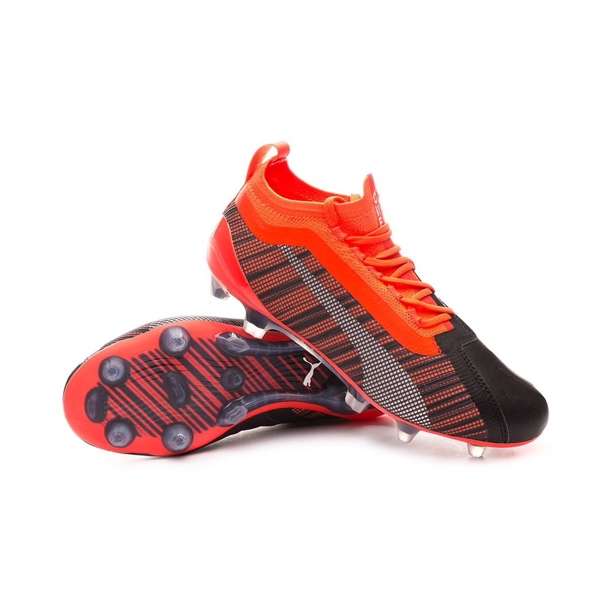 black and red puma football boots