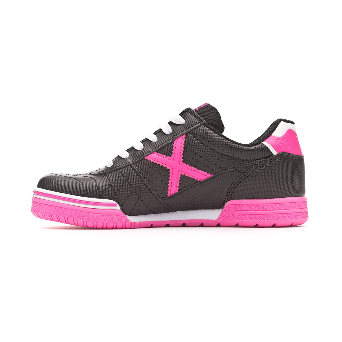 Zapatilla de Fútbol sala Munich G3 Profit Niño Negro-Fucsia - Fútbol Emotion