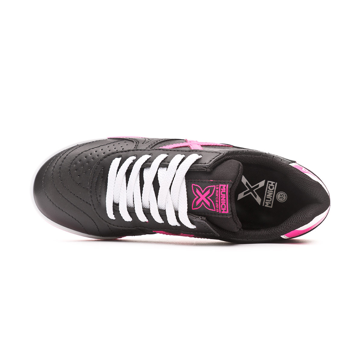 Zapatilla de Fútbol sala Munich G3 Profit Niño Negro-Fucsia - Fútbol Emotion