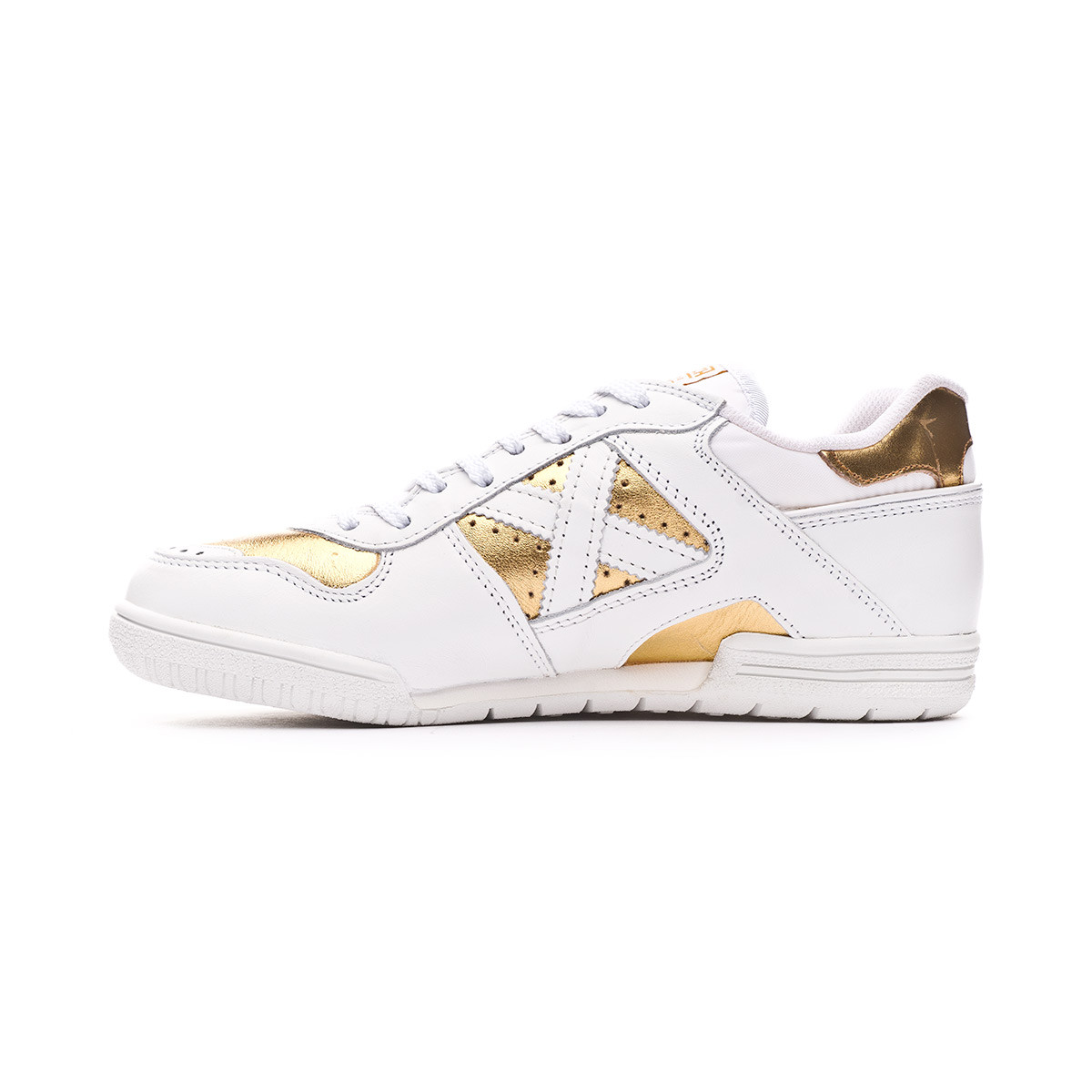 Futsal Shoes Munich Continental Exclusiva Blanco-Oro - Fútbol Emotion