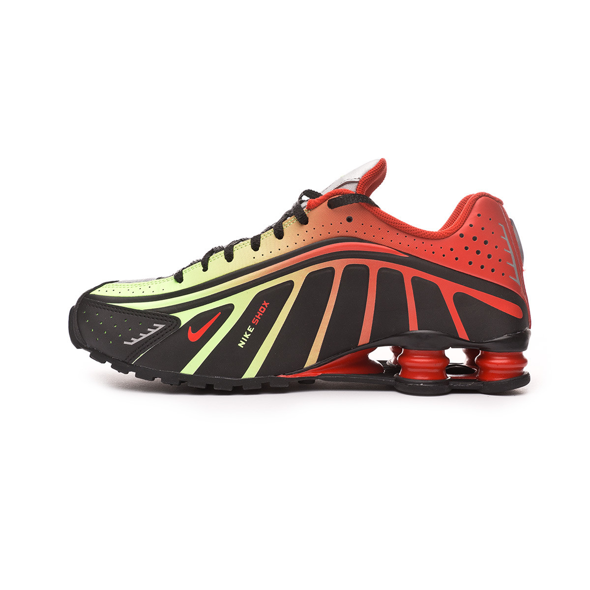 Scarpe Nike Shox R4 Neymar Jr Black-Challenge red-Metallic silver - Negozio  di calcio Fútbol Emotion