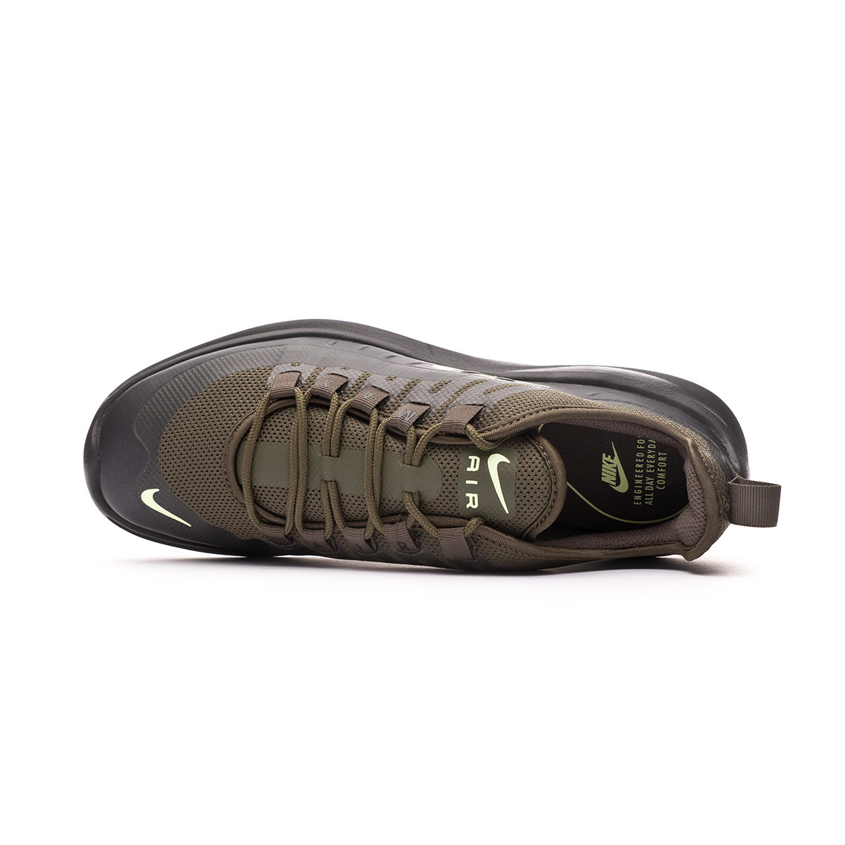 nike junior air max axis trainer black / khaki / volt