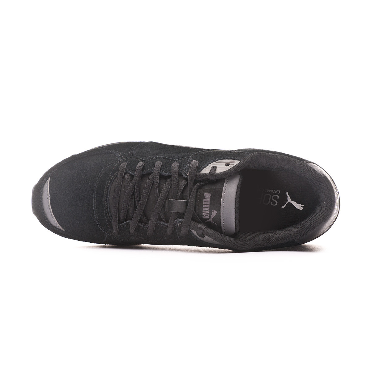 puma black silver shoes