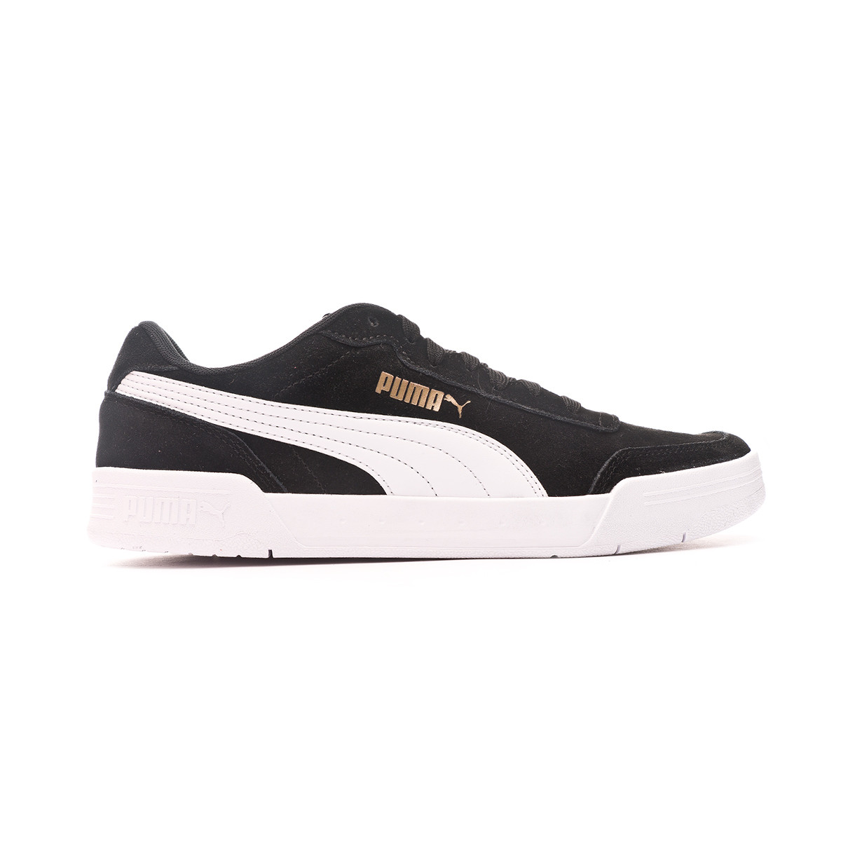 puma black white trainers