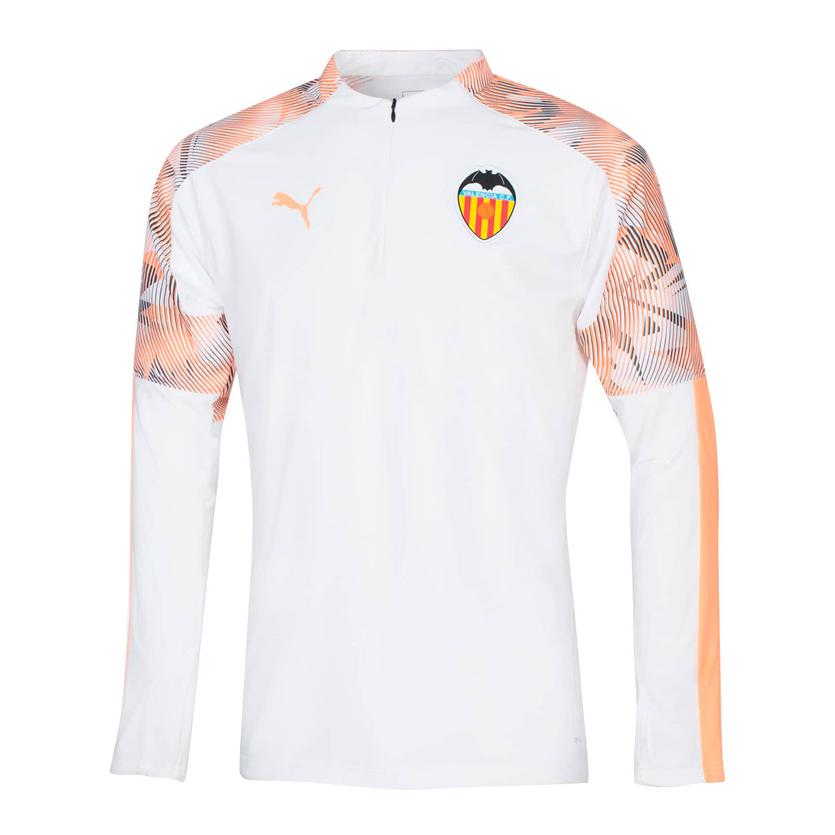 Sudadera Puma Valencia CF Training Top 2019-2020 Puma white-Fizzy orange -  Tienda de fútbol Fútbol Emotion