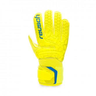 Luvas Reusch Fit Control SD Open Cuff Criança Lime-Safety yellow