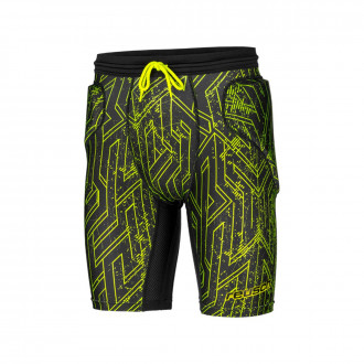 Leggings Reusch Short Padded Black-Lime green